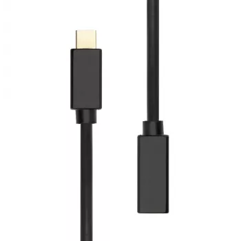 USB-C ilgintuvas juodas 1 m