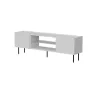 TV spintelė cama meble LUCCA 180x40x59 cm — baltas medžio drožlių plokštės viršus, baltas rėmas