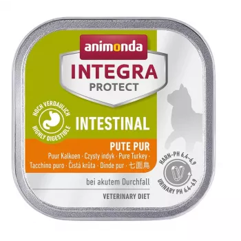 Šlapias kačių maistas animonda INTEGRA Protect Intestinal 100 g — kalakutiena, suaugusios katės, virškinimo palaikymas