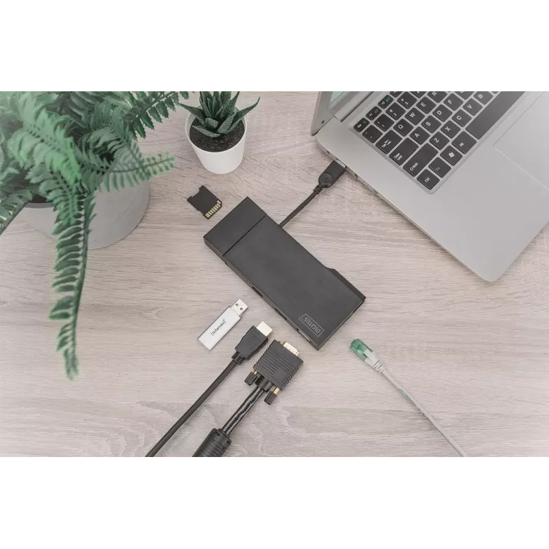 Digitus universali prijungimo stotelė, USB 3.0, kelioninė