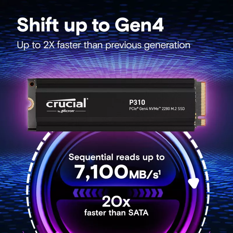 SSD diskas Crucial 1 TB M.2 PCI Express 4.0 NVMe P310