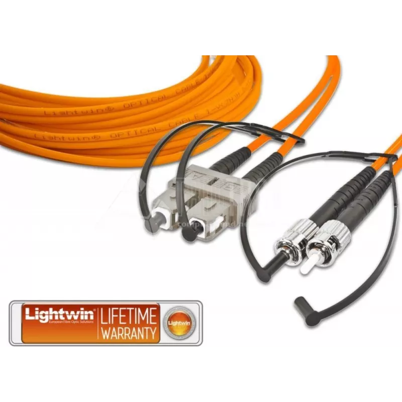 Lightwin - Patch-Cable - ST multi-mode (M) to SC multi-mode (M) - 10 m - Fibre Optic - 50/125 mikrometrų - OM2 (LDP-50 SC-ST 10.0)