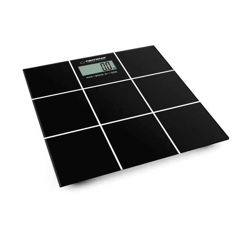 Asmeninės vonios svarstyklės Esperanza EBS004 - elektroninės, 180 kg, juodas stiklas