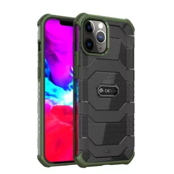Apsauginis smūgiams atsparus dėklas Devia Vanguard, skirtas iPhone 12 mini, žalias