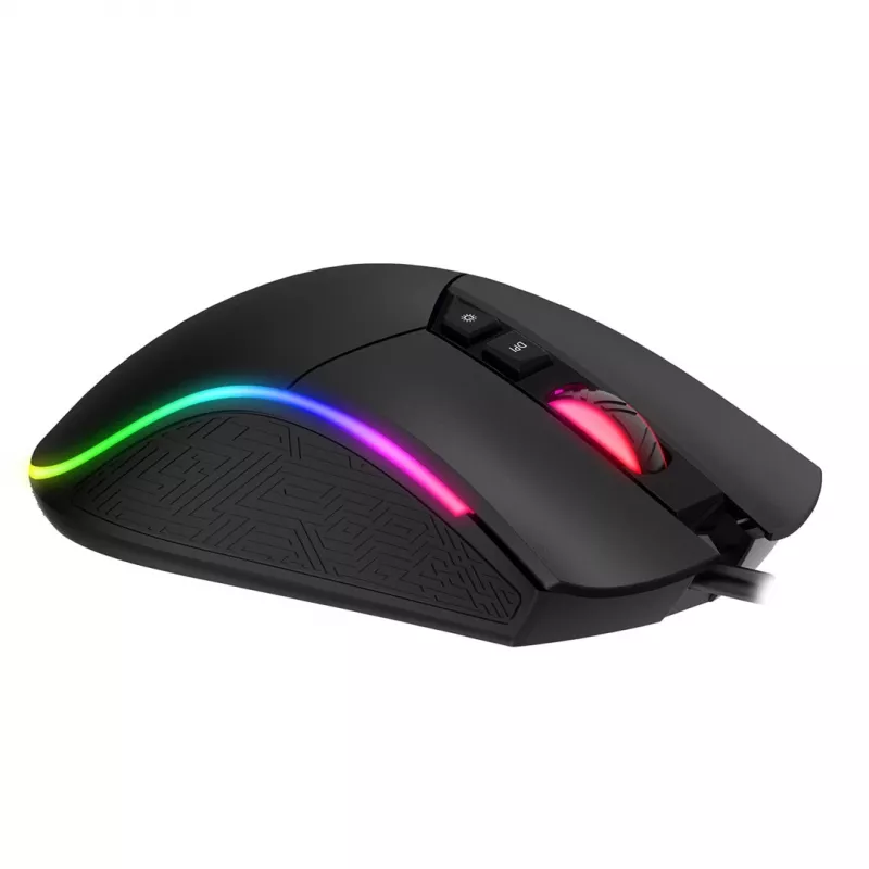 Havit MS1001S - optinė kairiarankė/ dešiniarankė žaidimų pelė, USB tipo A, juoda-pilka