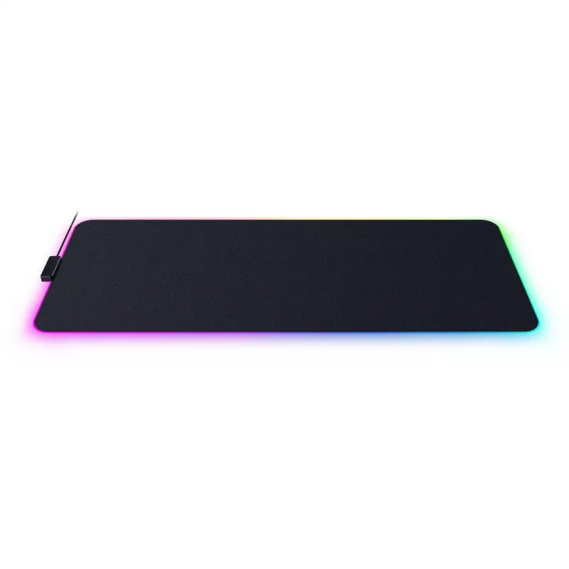 Žaidimų pelės kilimėlis Razer Strider Chroma – poliesterio paviršius, 370×900 mm, juodas, įvairiaspalvis apšvietimas