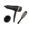 Remington Salon Smooth plaukų džiovintuvo dovanų rinkinys | D6940GP | 2100 W | Temperatūros režimų skaičius 3 | Joninė funkcija | Difuzorius | Juoda