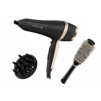 Remington Salon Smooth plaukų džiovintuvo dovanų rinkinys | D6940GP | 2100 W | 3 temperatūros nustatymai | Joninė funkcija | Difuzoriaus antgalis | Juoda