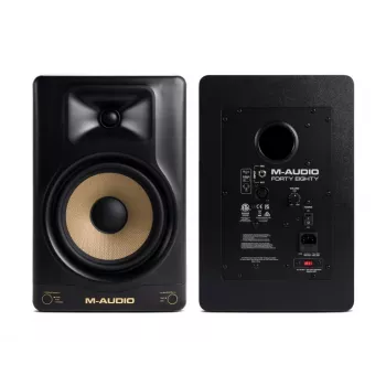 Aktyvus monitorinis garsiakalbis M‑Audio Forty Eighty, 80 W, 2‑juostis, 8 colių žemų dažnių garsiakalbis, 1,25 colio aukštų dažnių garsiakalbis, XLR / TRS įėjimai, MDF korpusas