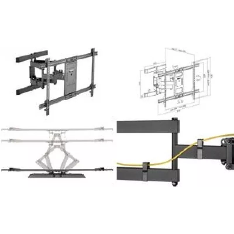 LOGILINK BP0115 TV Wall mount 43-90inch tilt +3-15 swievel +-60 428mm