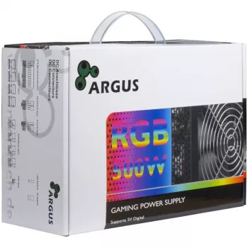Maitinimo šaltinis INTER-TECH Argus RGB 80PLUS Bronze 500W mažmeninė pakuotė