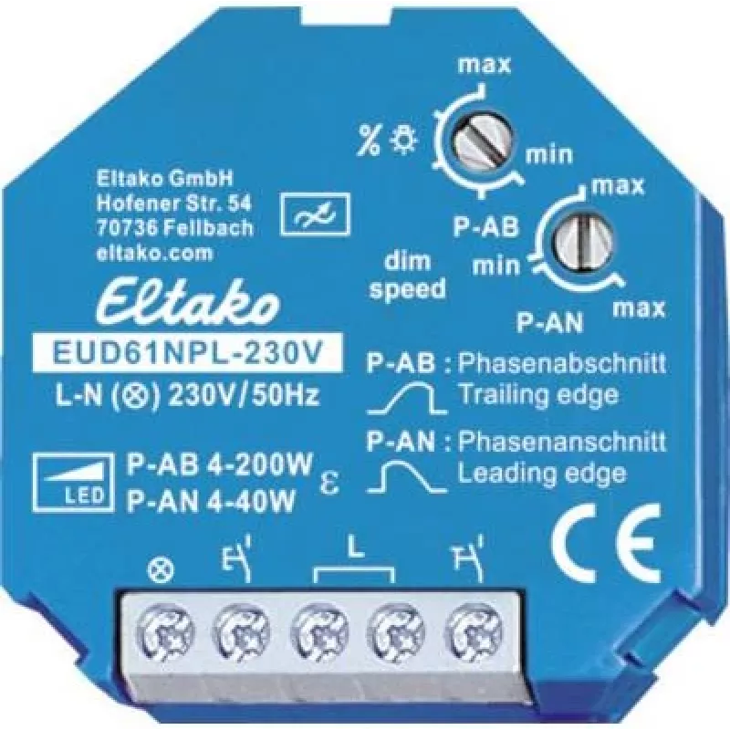 Universalus dimmerio jungiklis, minimali apkrova tik 4 W EUD61NPL-230V (61100832)