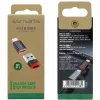 Sąsajos adapteris 4smarts 541615 — USB Type-A (pagrindinis) į USB Type-C (išvestis), juodas, tiesus kištukas-lizdas, pakuotėje 2 vnt.