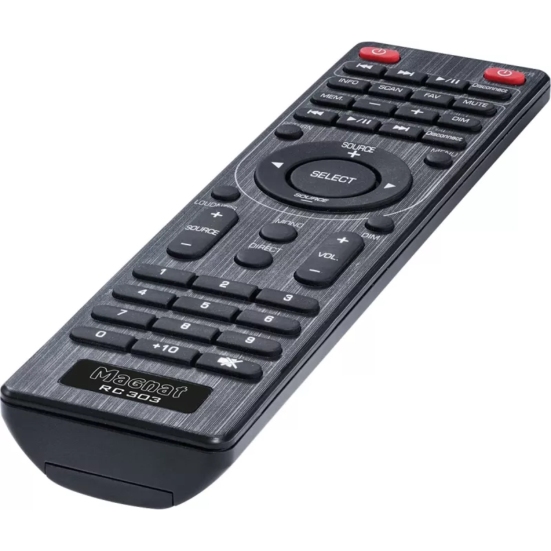 Stereo imtuvas Magnat MC 400 — 2.0 kanalai, 40 W kanalui, CD grotuvas, Wi‑Fi, Bluetooth, DAB/FM, Ethernet (juodas)