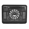 Aušinimo padėklas MEDIA-TECH MT2660 — USB maitinamas nešiojamojo kompiuterio aušintuvas, 1 ventiliatorius 13,5 cm, 20 CFM, 1000 RPM, 330×250×40 mm, 327 g, apšvietimas