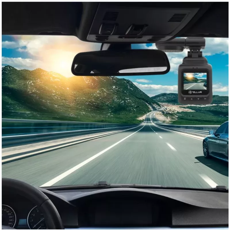 Automobilių vaizdo registratorius Tellur Dash Patrol DC2 FullHD 1080P GPS juodas