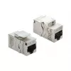 Keystone modulis komunikaciniam skydeliui DELOCK RJ45 Cat.6A su užsukamu apsauginiu dangteliu, mėlynas