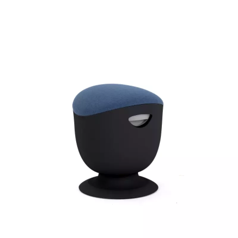 Up Up Seul ergonominis balansinis taburetė juoda, D47 mėlynas audinys