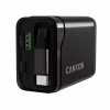 Įkroviklis CANYON OnCharge 65RC su integruotu USB-C laidu, 65W, 1x PD, 1x QC, ES kištukas, juodas