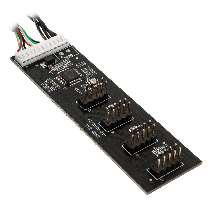 USB šakotuvo plokštė Kolink USB 2.0 su 60 cm USB ir Molex kabeliu