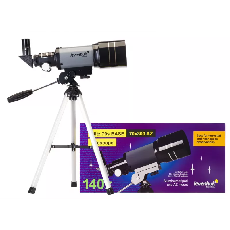 Levenhuk Blitz 70s Base Refraktorius 140x Pilka