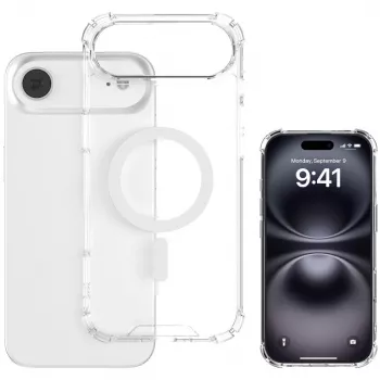 4smarts Ibiza rėmelio dėklas, skirtas Apple iPhone 17 Air 16,8 cm, permatomas
