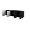 HOLE komoda 190x40,5x74,5 cm matinė juoda