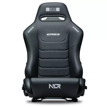 Lenktyninio stiliaus atlošiama sėdynė Next Level Racing ERS3 Elite Premium — juoda PU oda, atlošiama atlošas, suderinama su kokpitu/grindų montavimu