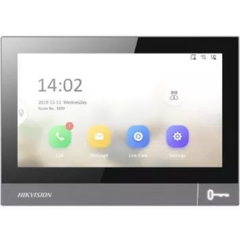 Vaizdo domofono vidinis blokas Hikvision DS-KH8381-WTE1 7 colių 1024x600, PoE, Wi‑Fi, MicroSD