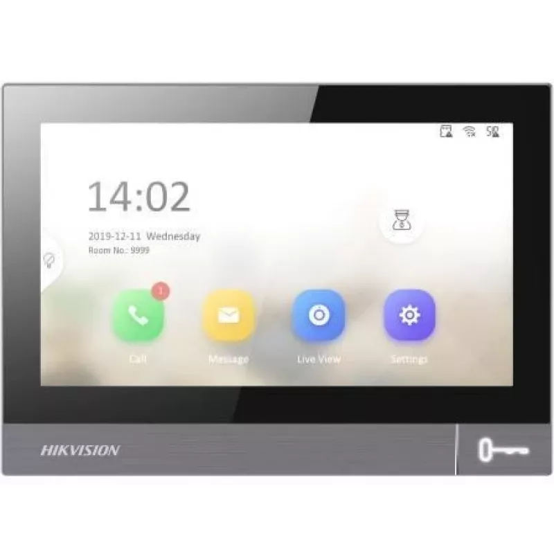 Vaizdo domofono vidinis blokas Hikvision DS-KH8381-WTE1 7 colių 1024x600, PoE, Wi‑Fi, MicroSD