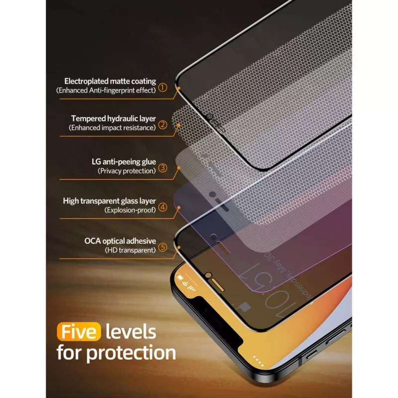 NEVOGLASS 3D PRIVACY, apsauginė plėvelė permatoma, iPhone 17 Air