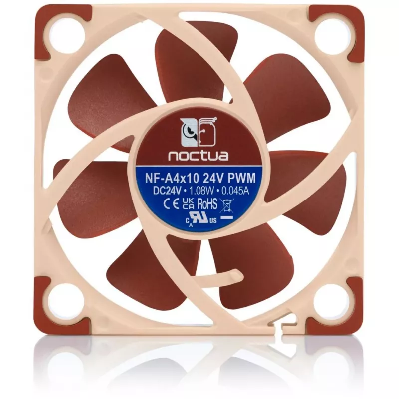 Ventiliatorius Noctua NF-A4X10 24V PWM 4 cm Smėlio spalva Ruda 5000 RPM 8.9 m³/h