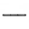 Patch panel 1U LANBERG PPS6-1024-B, 24 prievadų Cat6, metalinis, juodas, 442×114,5×44,5 mm