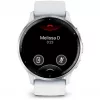 Išmanusis laikrodis GARMIN Venu 3 — 1,4 colio AMOLED, 45 mm korpusas, GPS, Wi‑Fi, 8 GB, sidabrinis/baltas, silikoninis dirželis