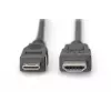 Digitus ASSMANN - Vaizdo / garso kabelis - HDMI - 30 AWG - Mini-HDMI, 19 kontaktų (V) - HDMI, 19 kontaktų (V) - 3 m - Dviguba izoliacija - Juoda (AK-330106-030-S)