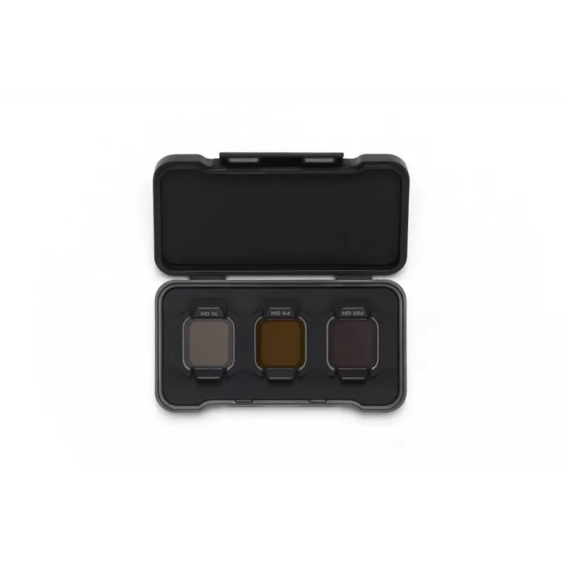 Neutralaus tankio filtrų rinkinys DJI Flip ND16 / ND64 / ND256 — trijų komplektas suderinamiems DJI dronams