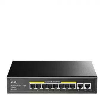 Cudy GS1010PE tinklo komutatorius Gigabit Ethernet 10 prievadų PoE Juoda