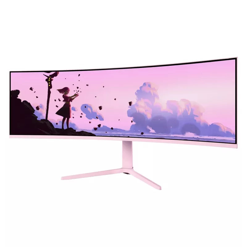 Lenktas monitorius Arozzi Nova 49” (124.5 cm) Dual QHD 5120×1440 LED VA 32:9 4 ms Rožinis