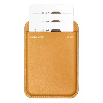 Kortelių laikiklis native union (Re)Classic Wallet Magnetic ochra mikropluoštas PC PU perdirbtas poliesteris TPU 96×66,7×7,3 mm