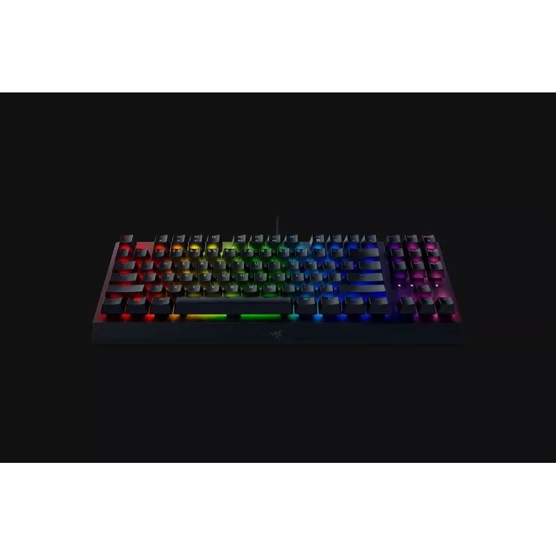 Mechaninė žaidimų klaviatūra Razer JuodaWidow V3 Tenkeyless — USB, QWERTY US, Razer Geltona jungikliai, RGB apšvietimas, juoda