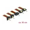 Vidinis maitinimo kabelis DeLOCK 60152 0,5 m 4 x SATA 15 kontaktų
