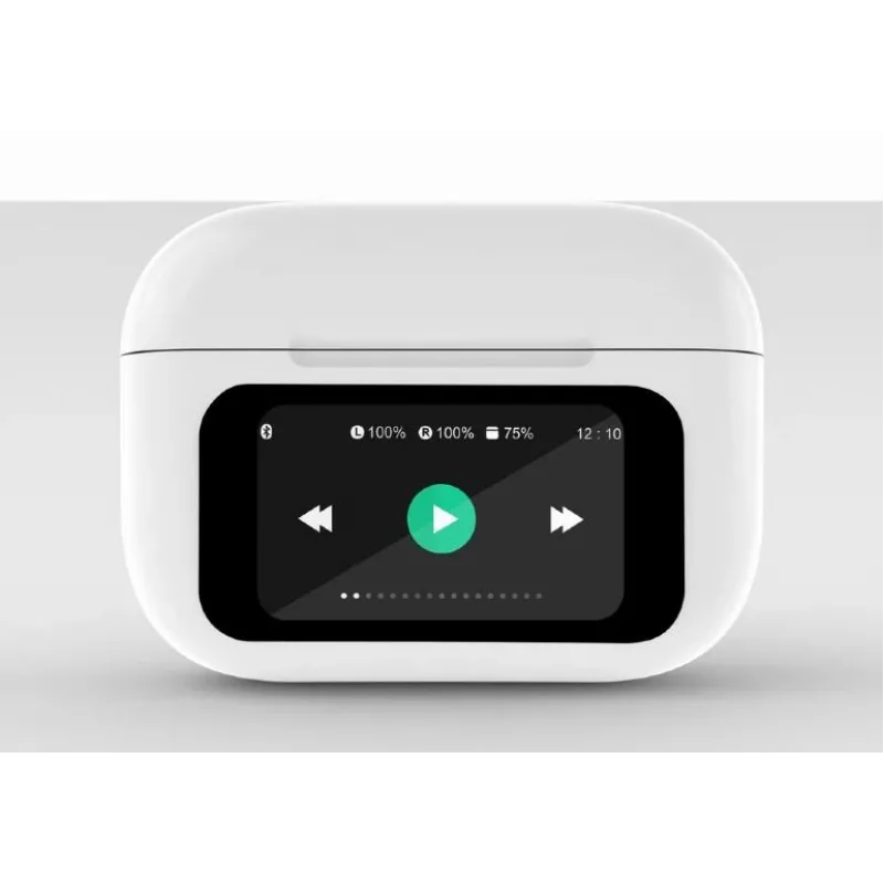 Ausinės BLUETOOTH/BALTOS TWS-LCD-ANC-01-W Gembird