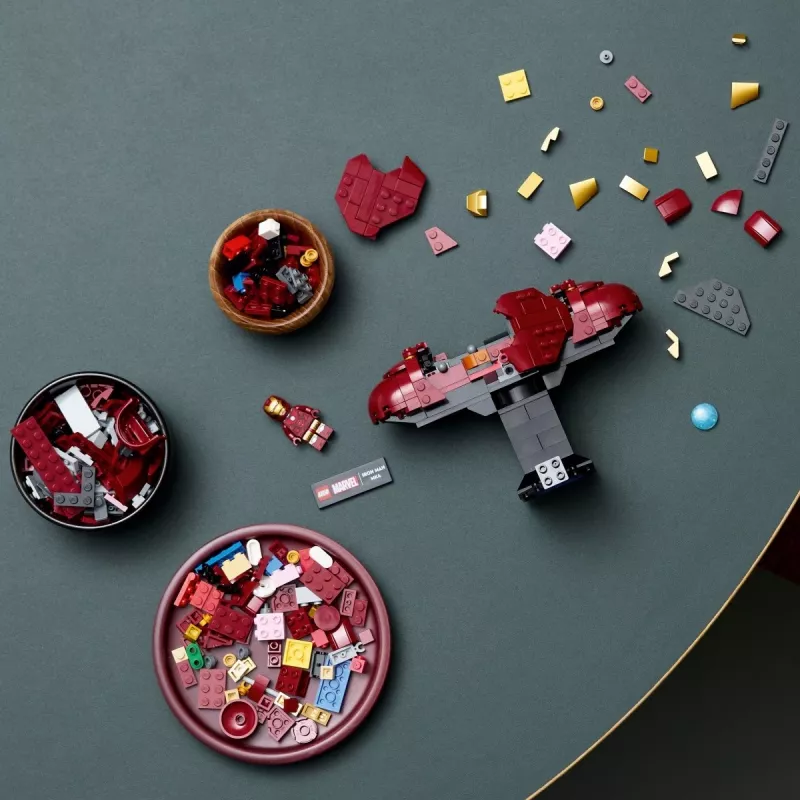 LEGO konstruktorius Marvel Super Heroes Iron Man MK4 3D modelis, 436 dalys, 1 minifigūrėlė, nuo 18 metų