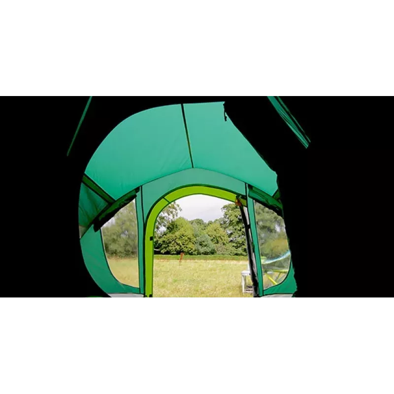 Dome/iglu palapinė COLEMAN Kobuk Valley 4 Plus — 4 vietų, kietas karkasas, žalia