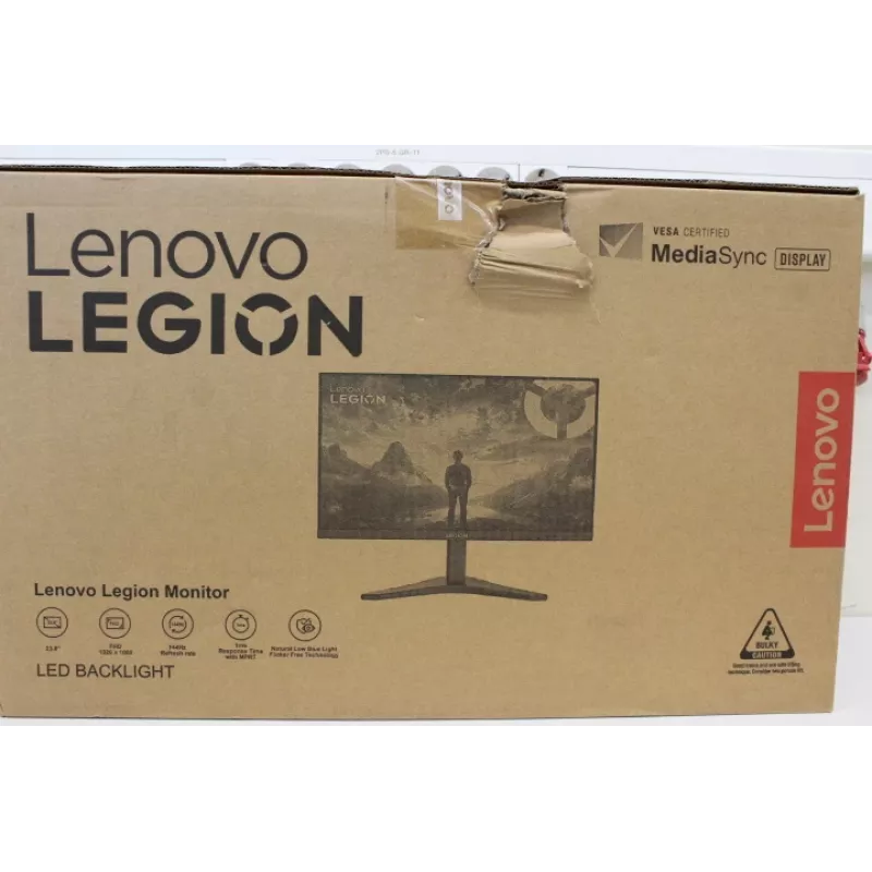 Monitor Lenovo Legion R24s 24 inch IPS 16:9 144 Hz 1 ms 1920×1080 250 cd/m² HDMI 1 Raven Juoda — pažeista pakuotė