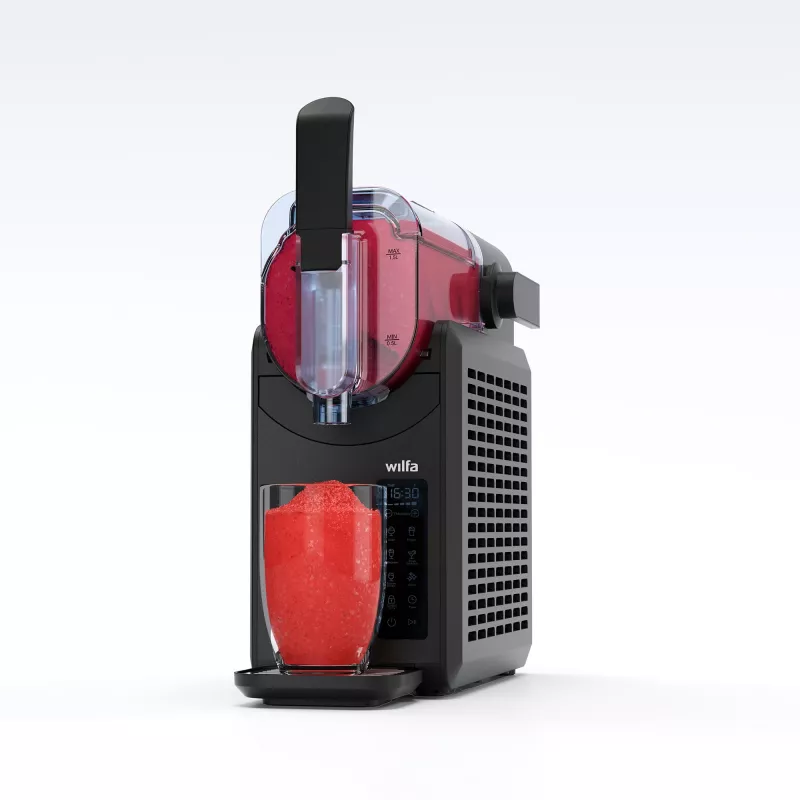 Nešiojamasis ledų kubelių gamintojas Wilfa FDM1B‑TC2000, 220 W, kompaktiškas stalviršinis, 175×430×445 mm