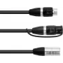 Adapter kabelis EUROLITE 30227869 IP XLR 3‑pin Male to 2× IP XLR 3‑pin Female