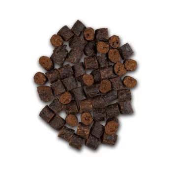 Šunų skanėstai UNISZKI Crunchy Rabbit su mėtomis ir dilgėlėmis 80 g — triušienos, mėtų, dilgėlių traškūs užkandžiai