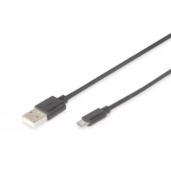 Digitus USB 2.0 jungiamasis laidas [1x USB 2.0 A kištukas - 1x USB 2.0 Micro-B kištukas] 1,80 m juodas Digitus (AK-300127-018-S)