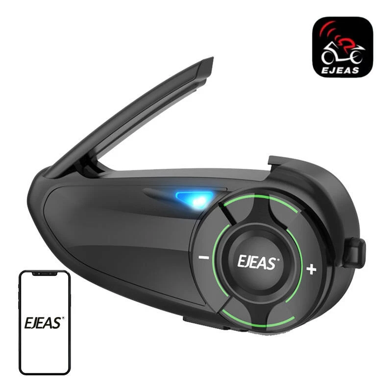 Motociklo domofonas EJEAS Q8 Bluetooth šalmo komunikatorius ilgo nuotolio domofonas